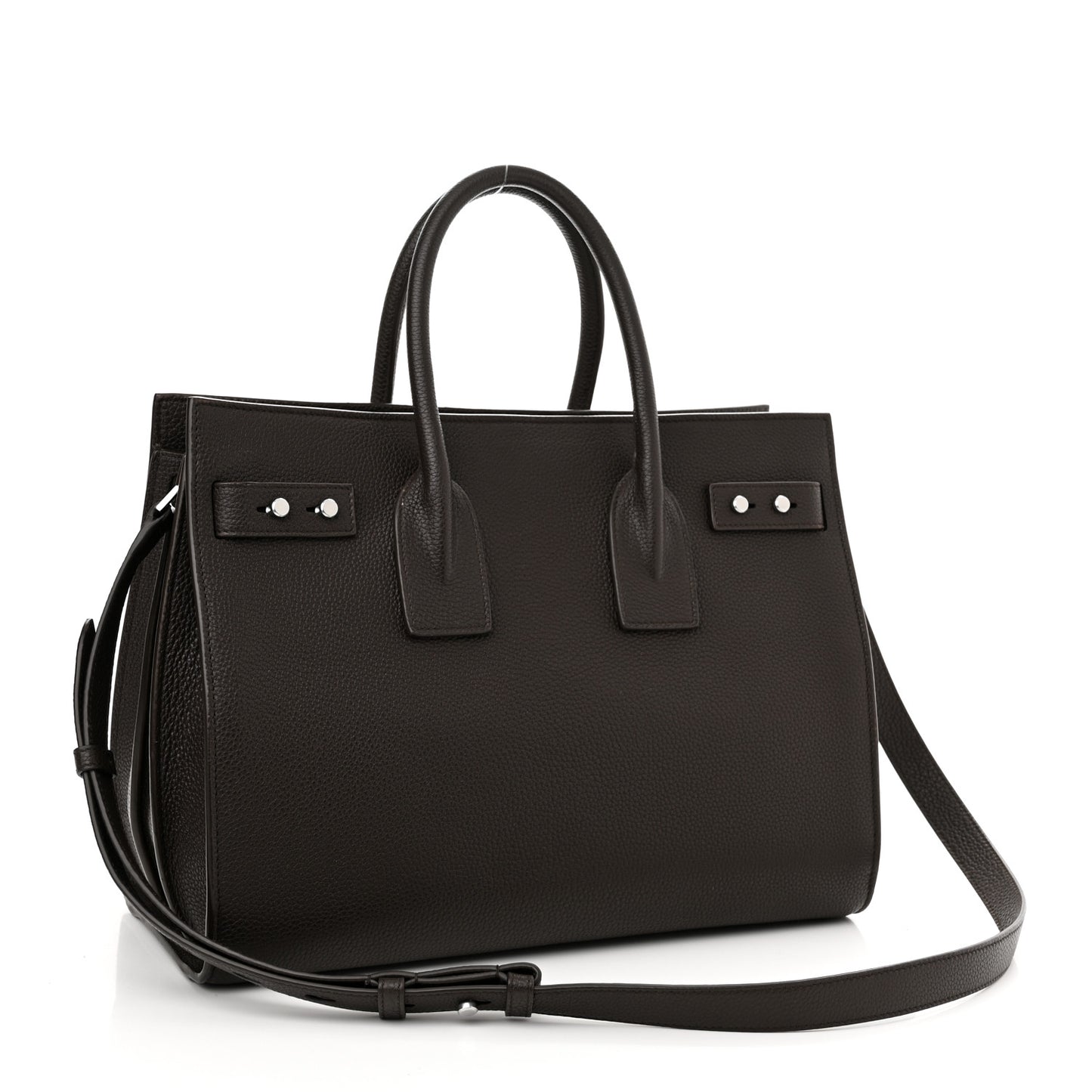 Grained Calfskin Small Supple Sac De Jour Wood