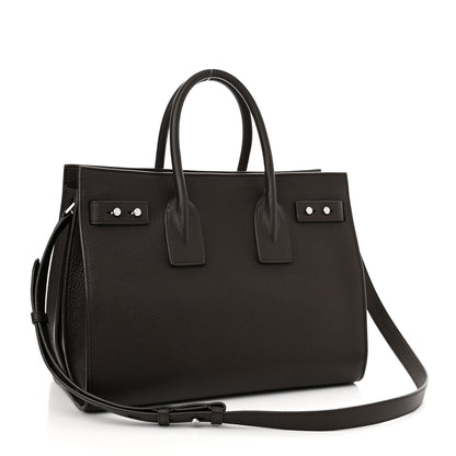 Saint Laurent Grained Calfskin Small Supple Sac De Jour Wood 3 of 12