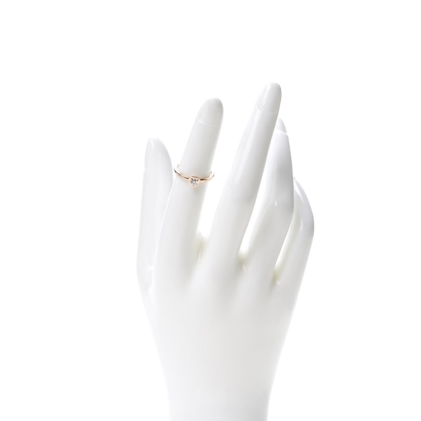 18K Pink Gold Diamond D'Amour Heart Ring 48 4.5