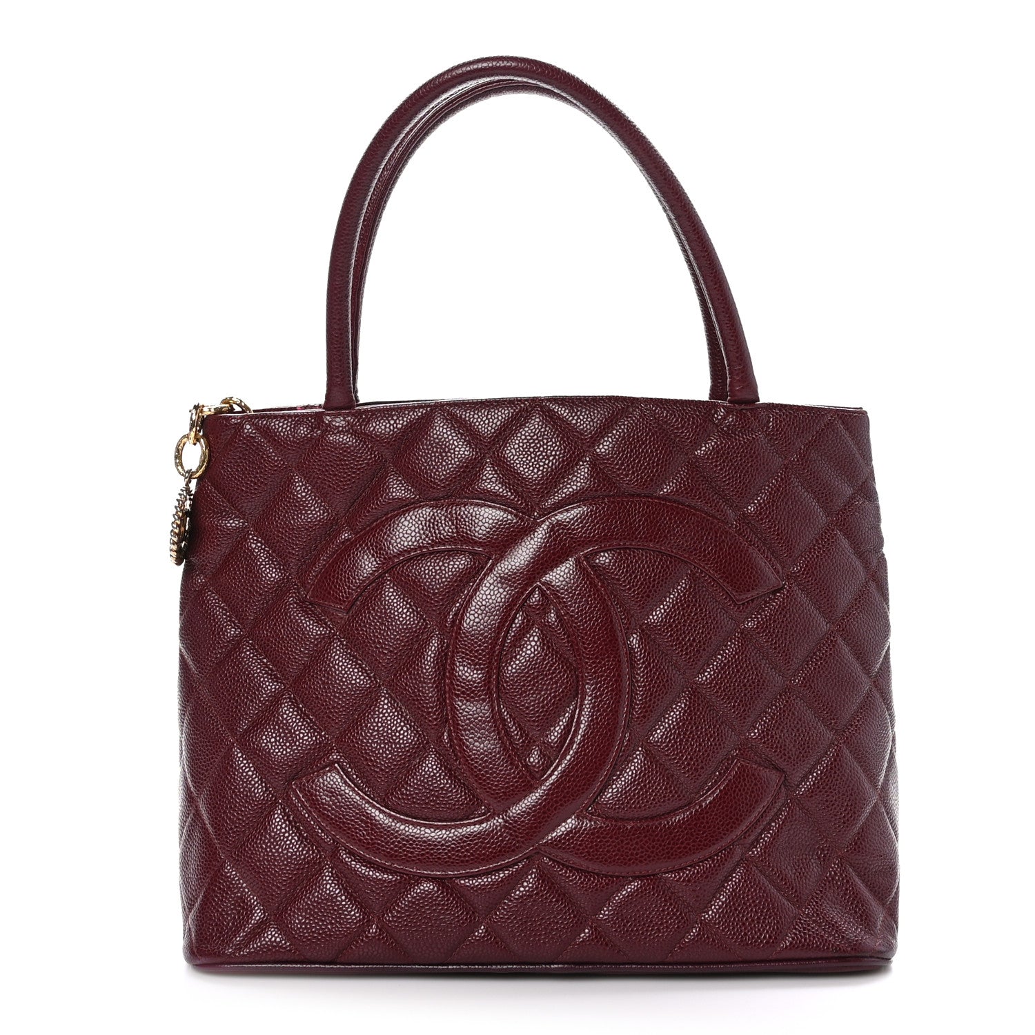 Chanel Caviar Quilted Medallion Tote Bordeaux 1 of 11