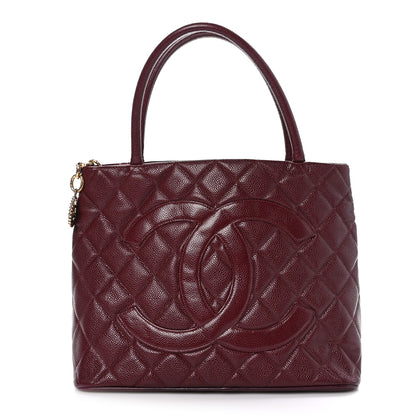 Chanel Caviar Quilted Medallion Tote Bordeaux 1 of 11