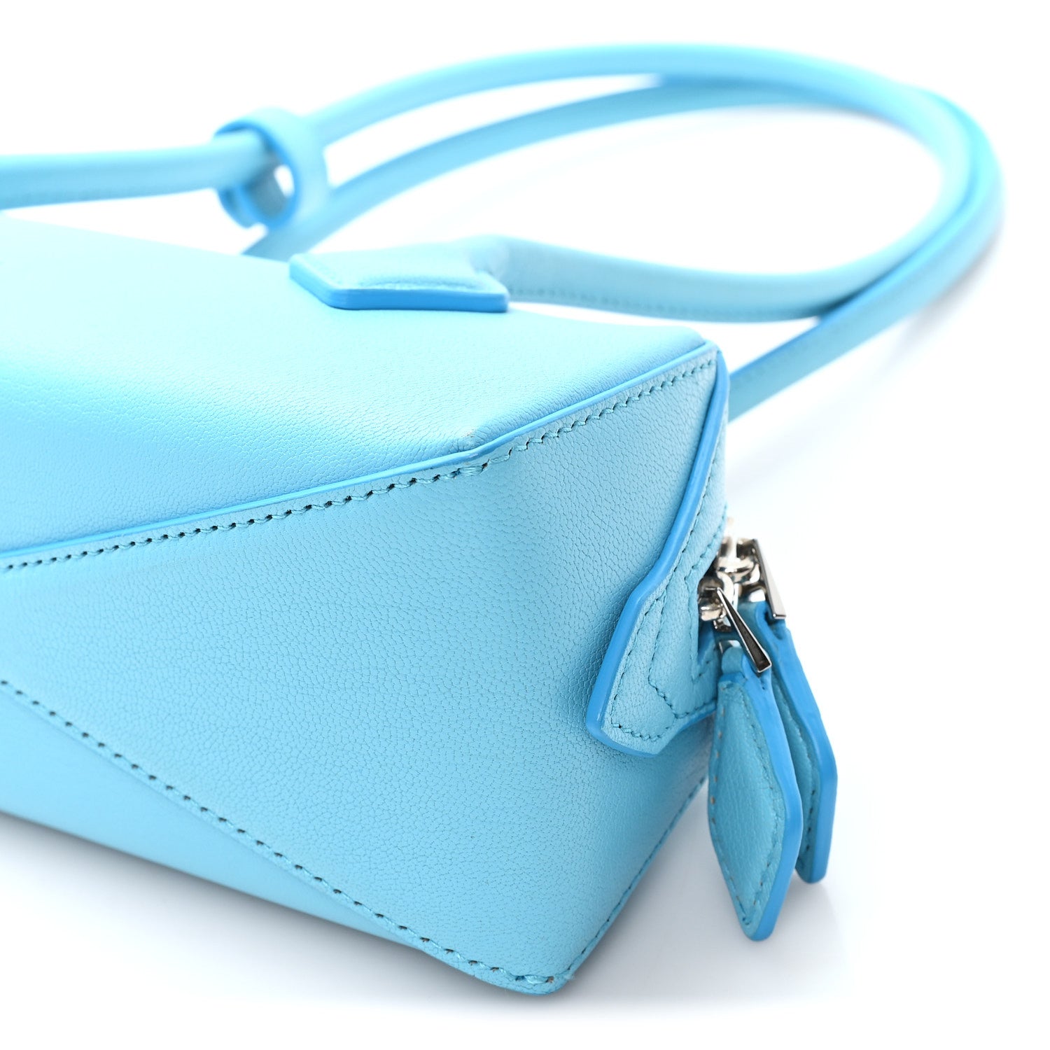 Alaia Shiny Goatskin Small Le Teckel Bag Amazonite 10 of 10