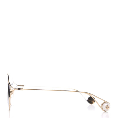 Gucci Round Pearl Tip Sunglasses GG0253S Gold 2 of 7