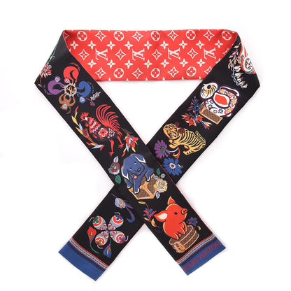 Louis Vuitton Silk Monogram Superstition Bandeau Black 1 of 4