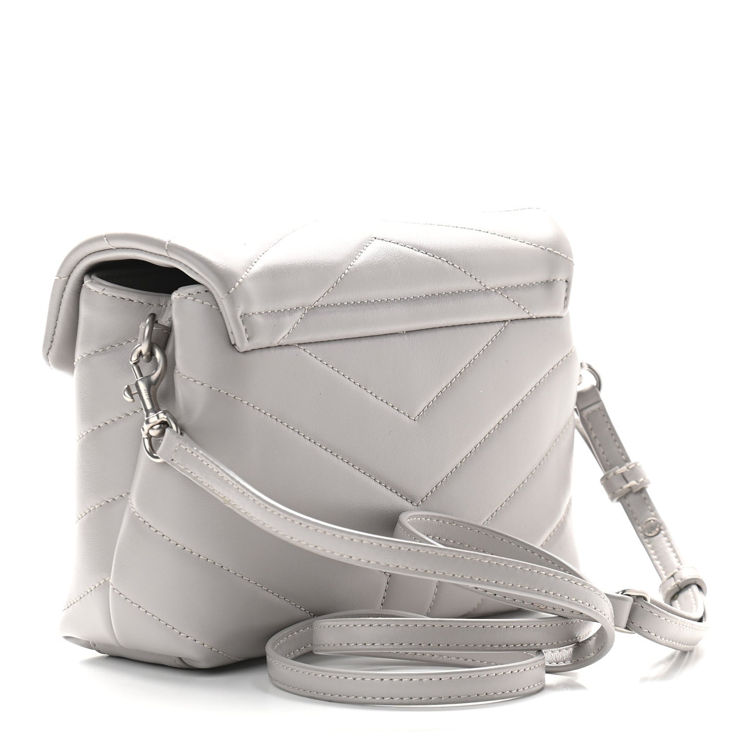 Calfskin Y Quilted Monogram Toy Loulou Satchel Granite