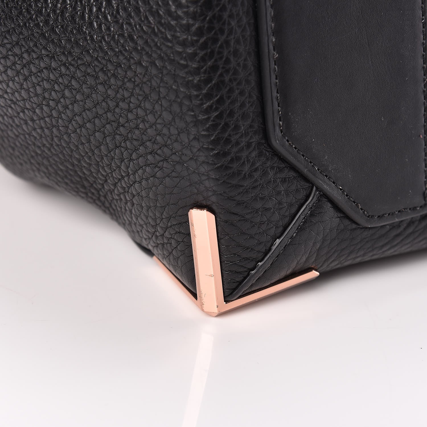 Alexander Wang Pebbled Calfskin Large Prisma Skeletal Tote Black Rose Gold Hardware 10 of 13