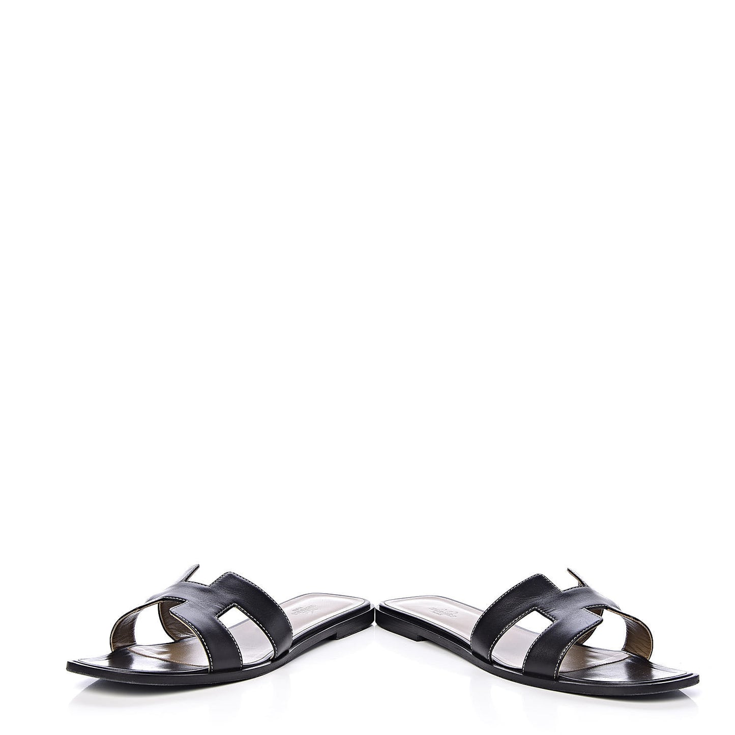 Box Calfskin Oran Sandals 41 Black