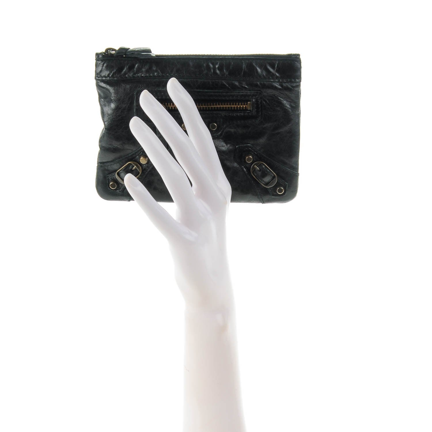 Balenciaga Agneau Classic Hardware M Porte-Monnaie Coin Purse Black 2 of 7