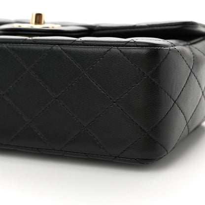 Chanel Lambskin Quilted Mini Top Handle Rectangular Flap Black 10 of 11