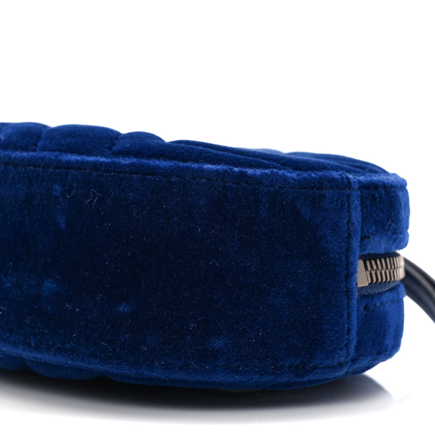 Gucci Velvet Matelasse GG Marmont Belt Bag 65 26 Cobalt Blue 8 of 8