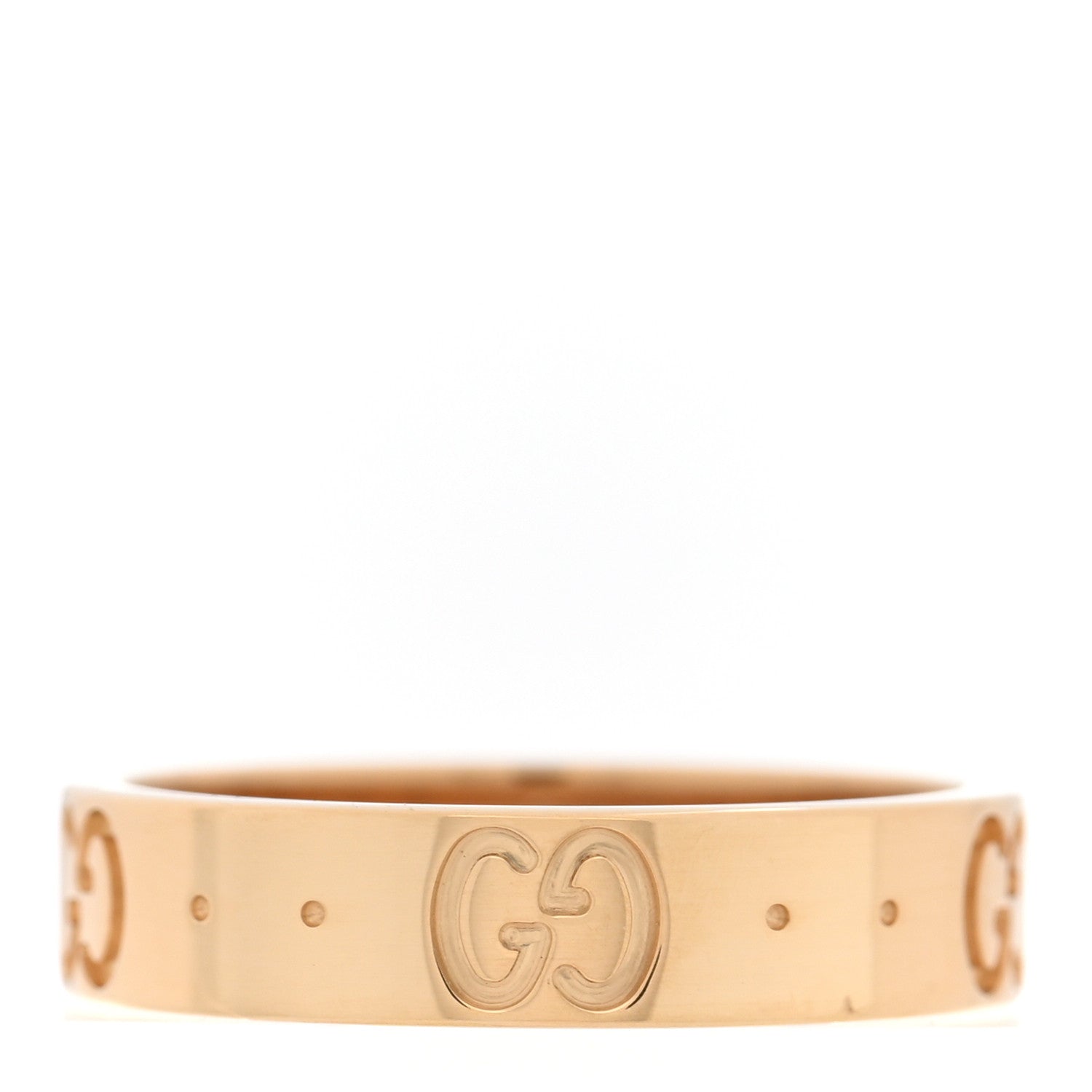 Gucci 18K Yellow Gold 4mm Icon Thin Band Ring 48 4.5 1 of 4