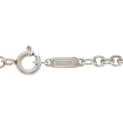 Tiffany Sterling Silver Enamel Beaded Heart Key Pendant Necklace Blue 4 of 4