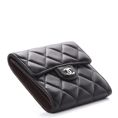 Chanel Lambskin Quilted Compact Flap Wallet Black 4 of 8
