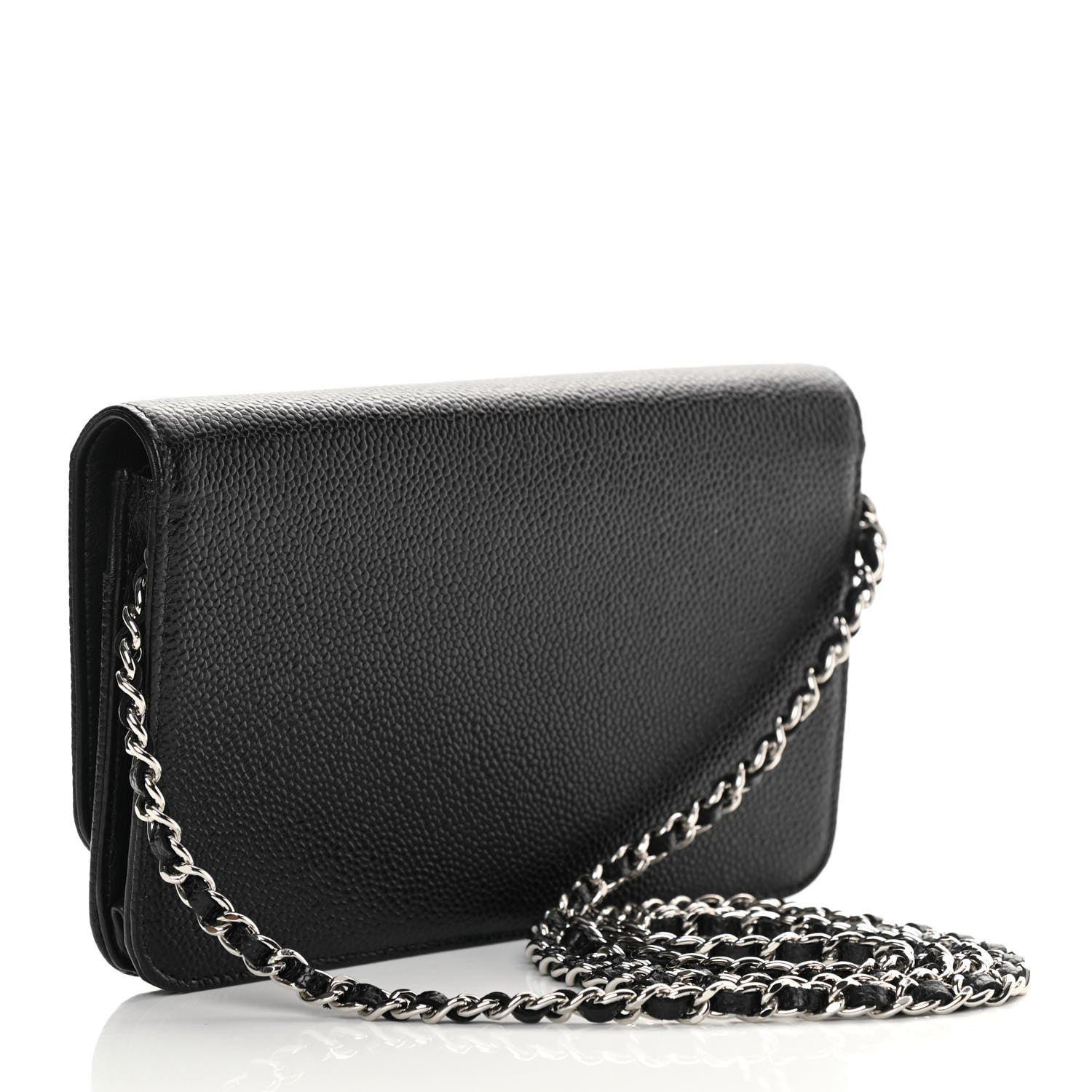 Chanel Caviar Timeless CC Wallet On Chain WOC Black 4 of 13