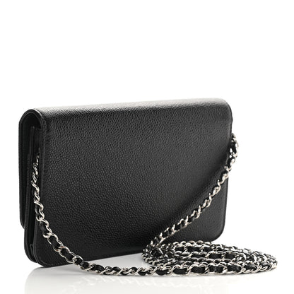 Chanel Caviar Timeless CC Wallet On Chain WOC Black 4 of 13