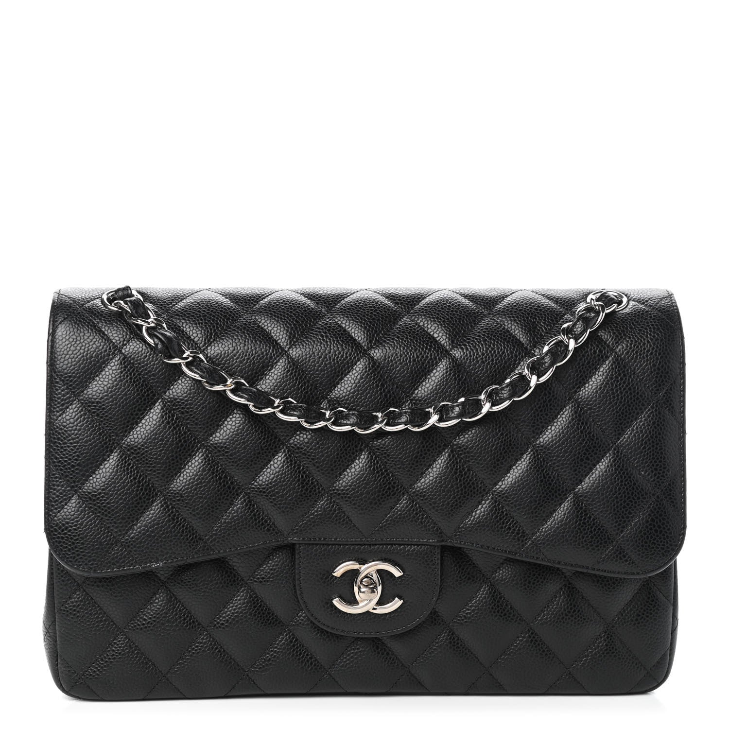 Chanel Caviar Quilted Jumbo Double Flap Black 1 of 9
