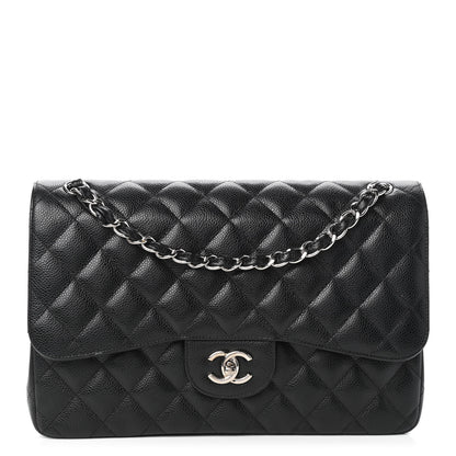 Chanel Caviar Quilted Jumbo Double Flap Black 1 of 9