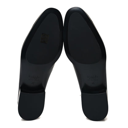 Chanel Calfskin Mens Stitched CC Loafers 45 Black 5 of 9