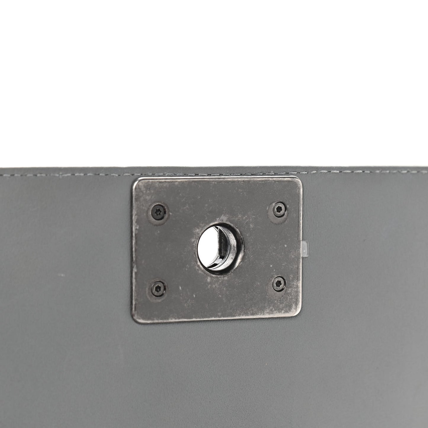Lambskin Quilted Medium Boy Flap Grey