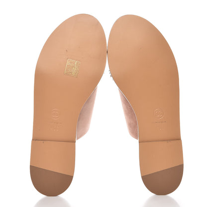 Chanel Velvet Chain Mule Sandals 40 Pink 5 of 9