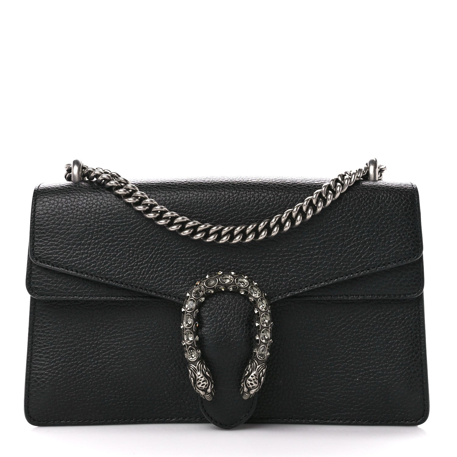 Gucci Pebbled Calfskin Small Dionysus Shoulder Bag Black 1 of 14