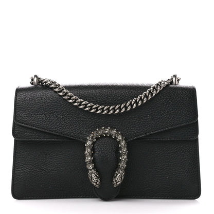 Gucci Pebbled Calfskin Small Dionysus Shoulder Bag Black 1 of 14