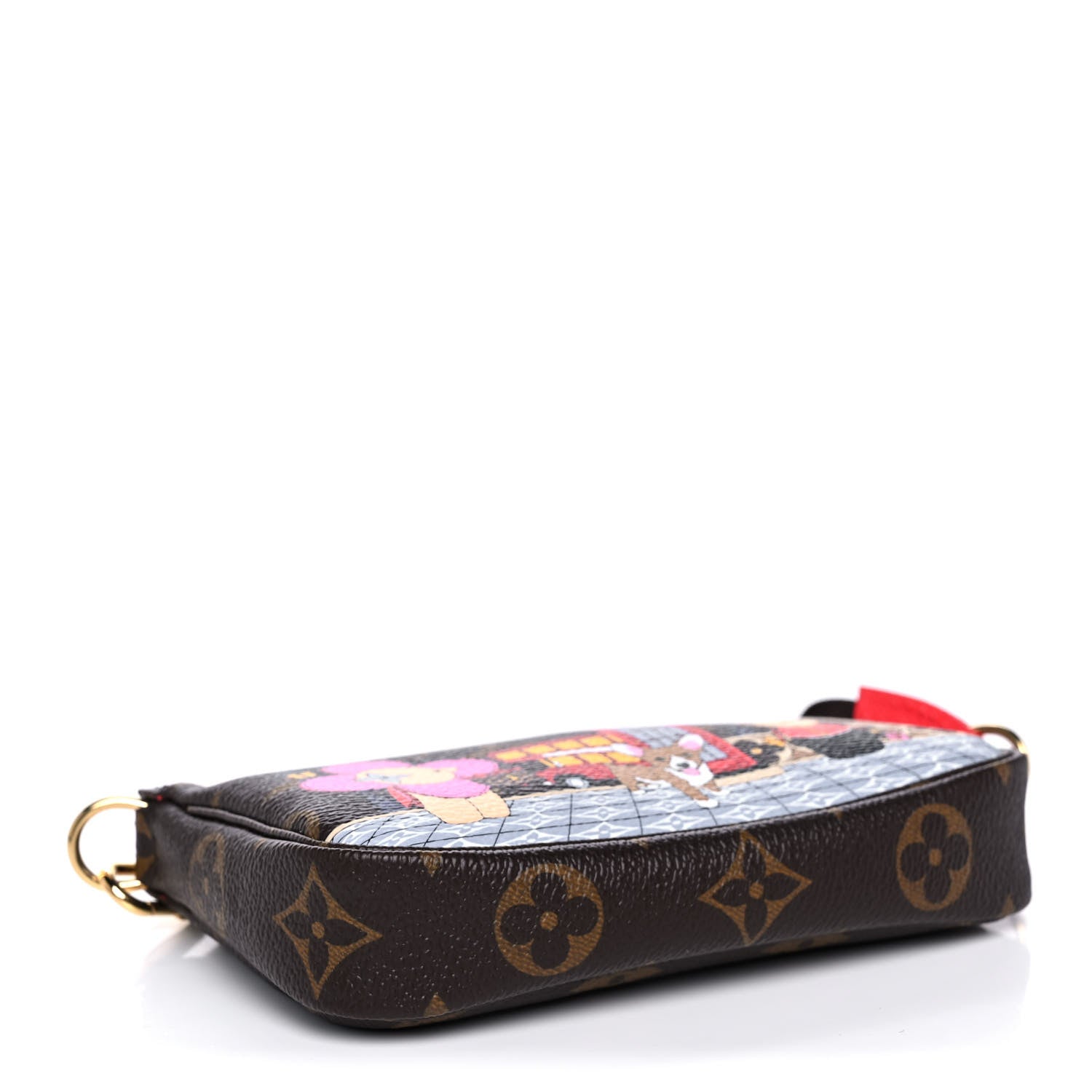 Louis Vuitton Monogram 2021 Christmas Animation London Mini Pochette Accessories Red 4 of 10