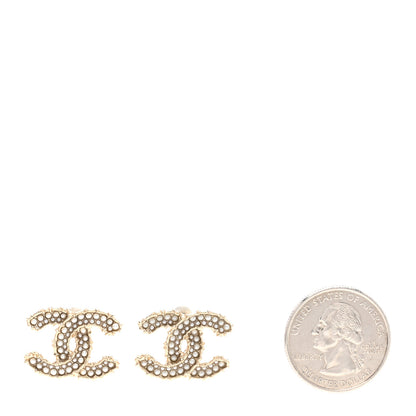Chanel Pearl CC Camellia Express Stud Earrings Gold 2 of 5
