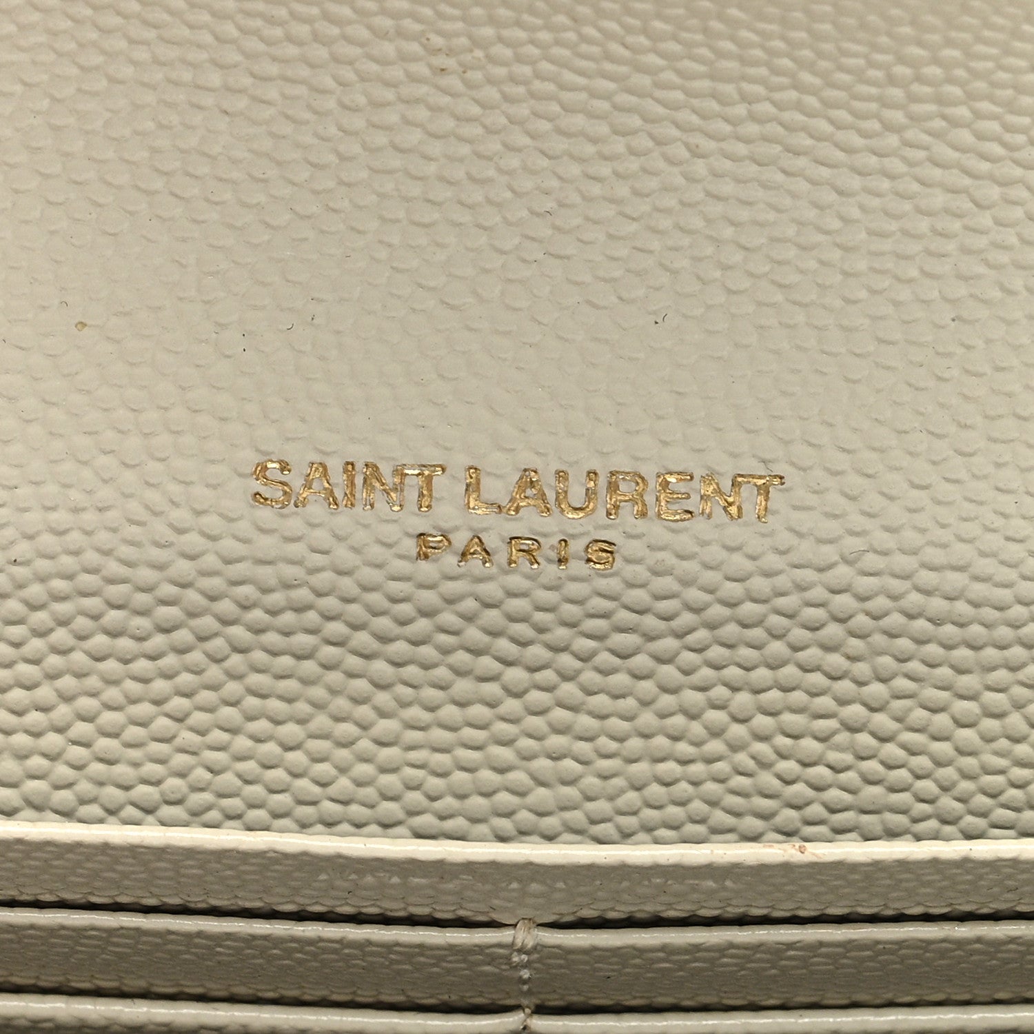 Saint Laurent Grain De Poudre Mixed Matelasse Triquilt Large Monogram Wallet Beige 6 of 8
