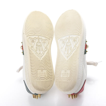 Gucci Calfskin Web Pearl Studded Womens Ace Sneakers 36.5 White 5 of 14
