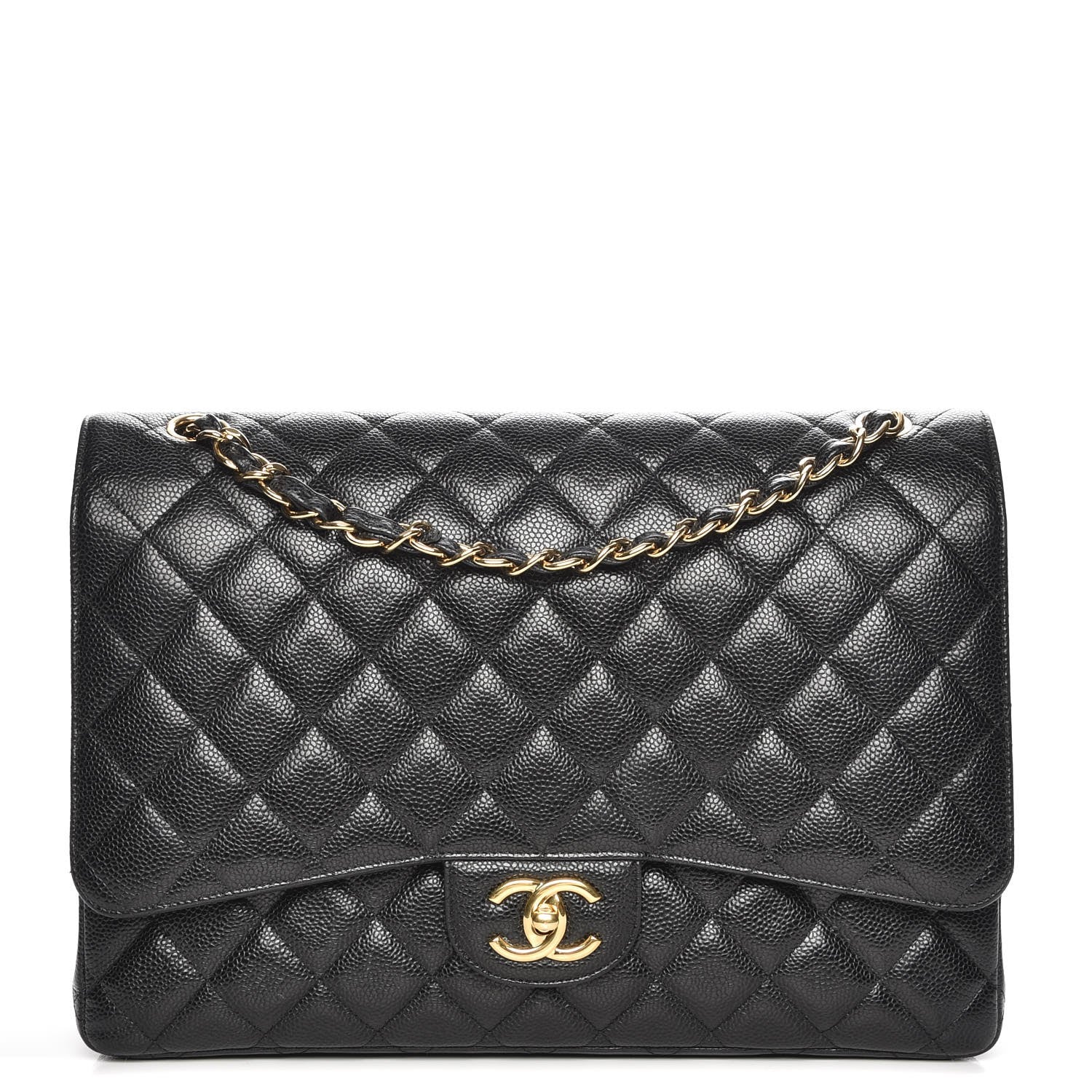Chanel Caviar Quilted Maxi Double Flap Black 1 of 8