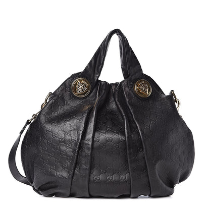 Gucci Guccissima Medium Hysteria Top Handle Bag Black 1 of 16