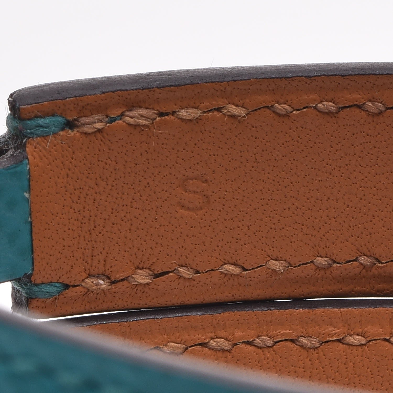 Hermes Epsom Rivale Double Tour Bracelet S Bleu Paon 5 of 7