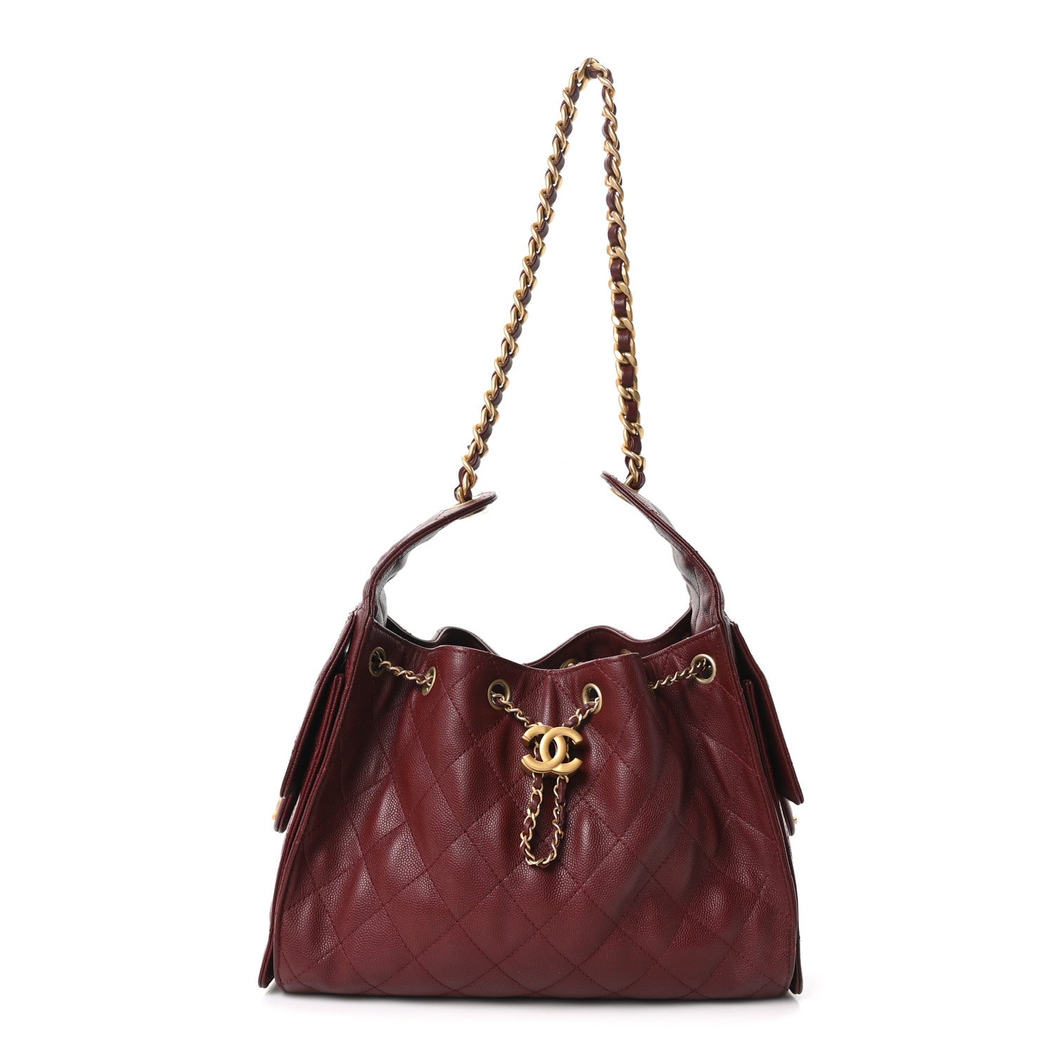 Chanel Caviar Quilted Small Chanel 25 Handbag Burgundy 1 of 11