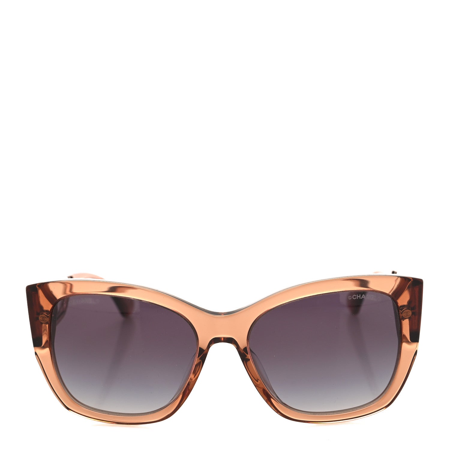 Chanel Acetate Polarized Butterfly Signature CC Sunglasses 5429-A Brown 2 of 7