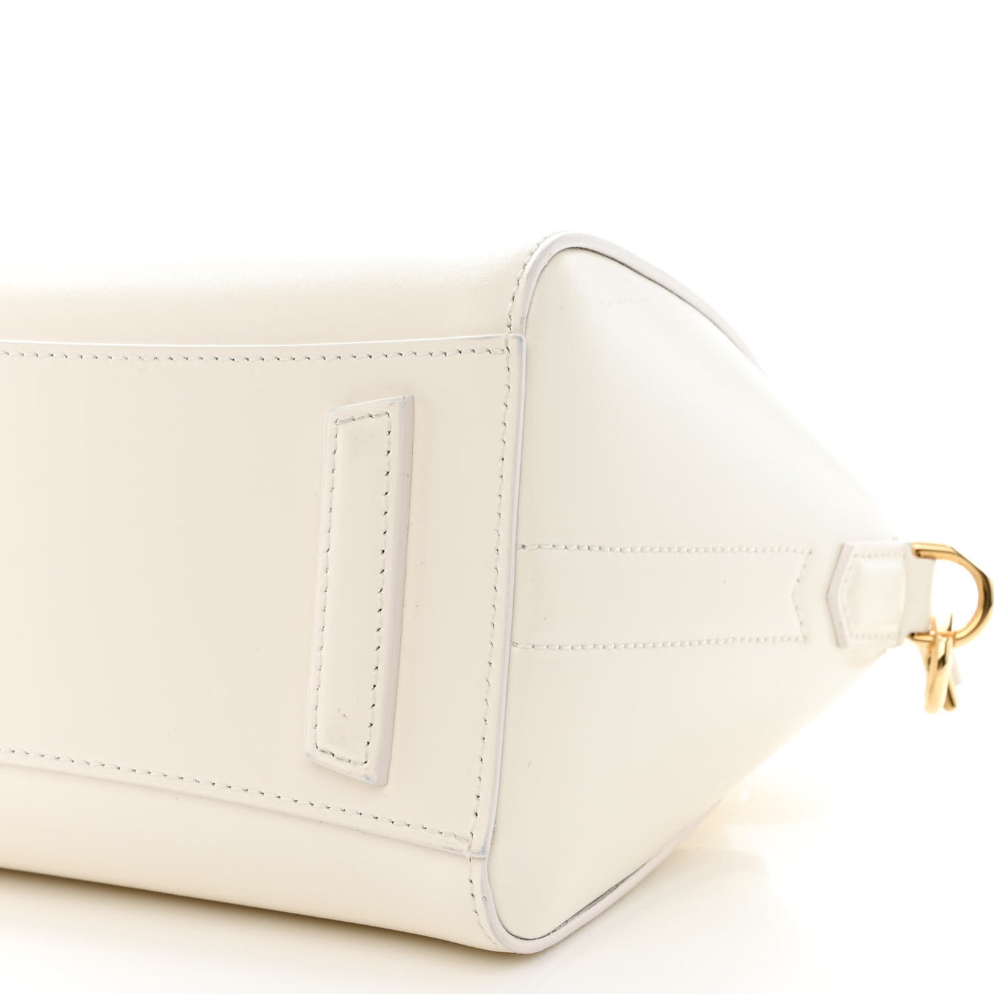Shiny Lord Calfskin Mini Antigona Ivory