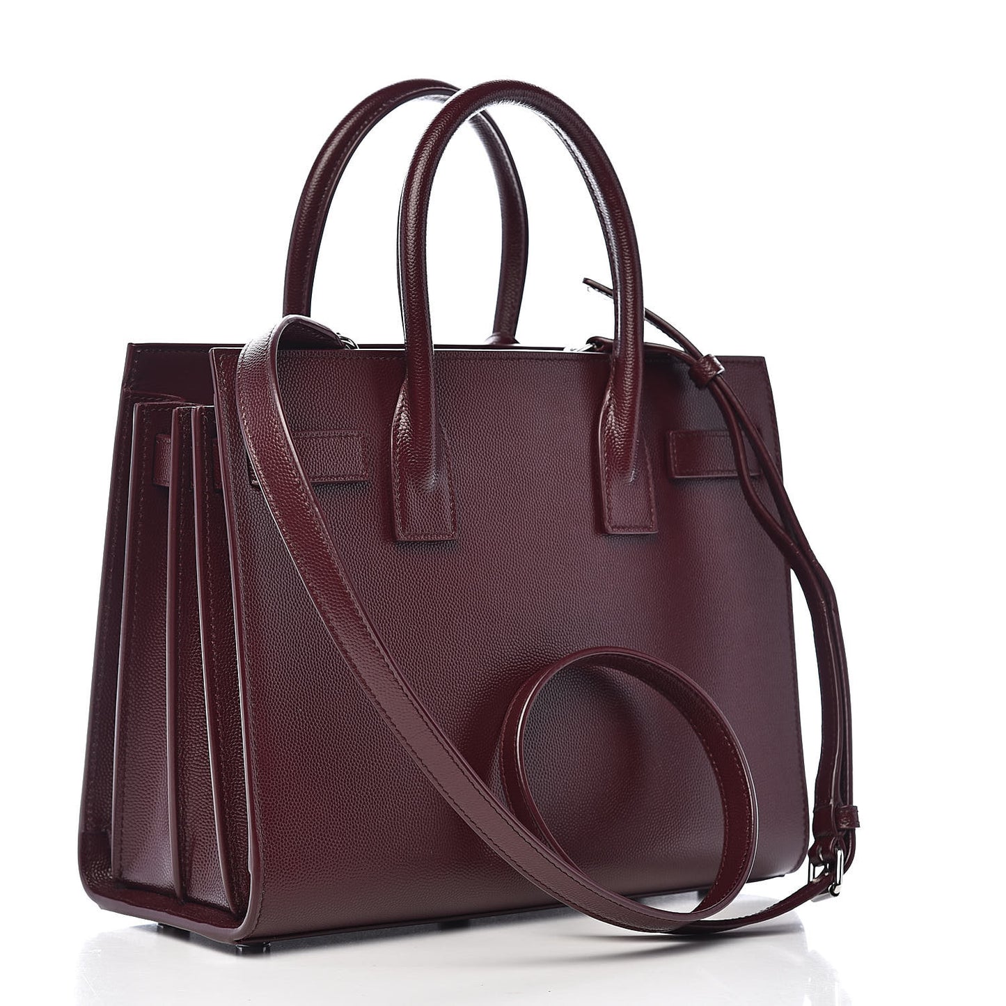Grained Calfskin Small Sac De Jour Bag Rouge Legion