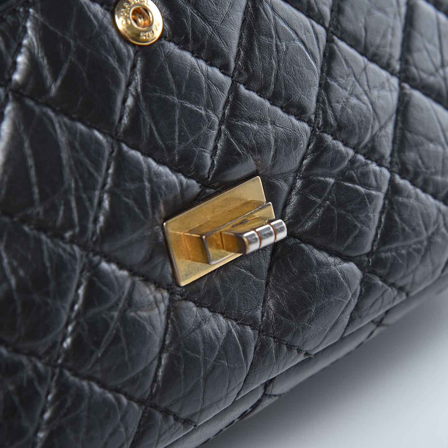 Aged Calfskin Quilted 2.55 Reissue 226 Flap Black