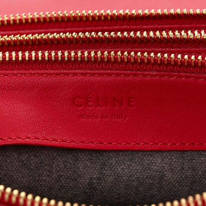Celine Lambskin Large Trio Crossbody Bag Red 8 of 11
