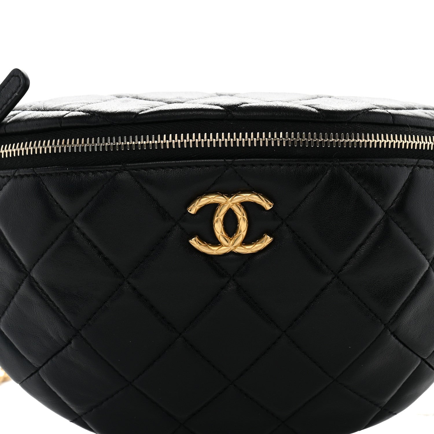 Chanel Lambskin Quilted Pillow Crush Belt Bag Black 7 of 10