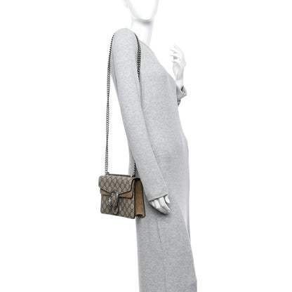 Gucci GG Supreme Monogram Mini Dionysus Shoulder Bag Taupe 2 of 14
