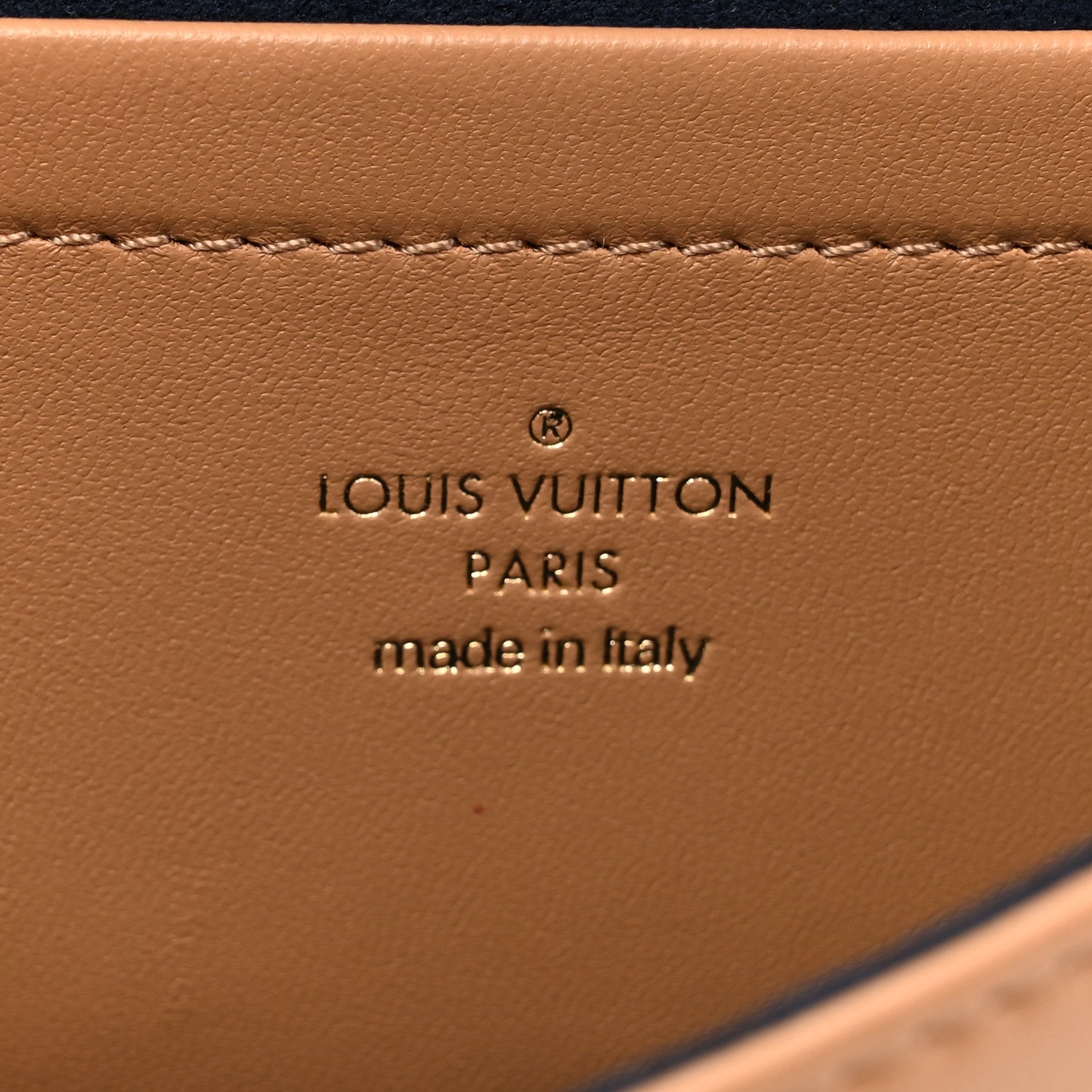 Louis Vuitton Lambskin Embossed Monogram Pochette Coussin Camel 6 of 12