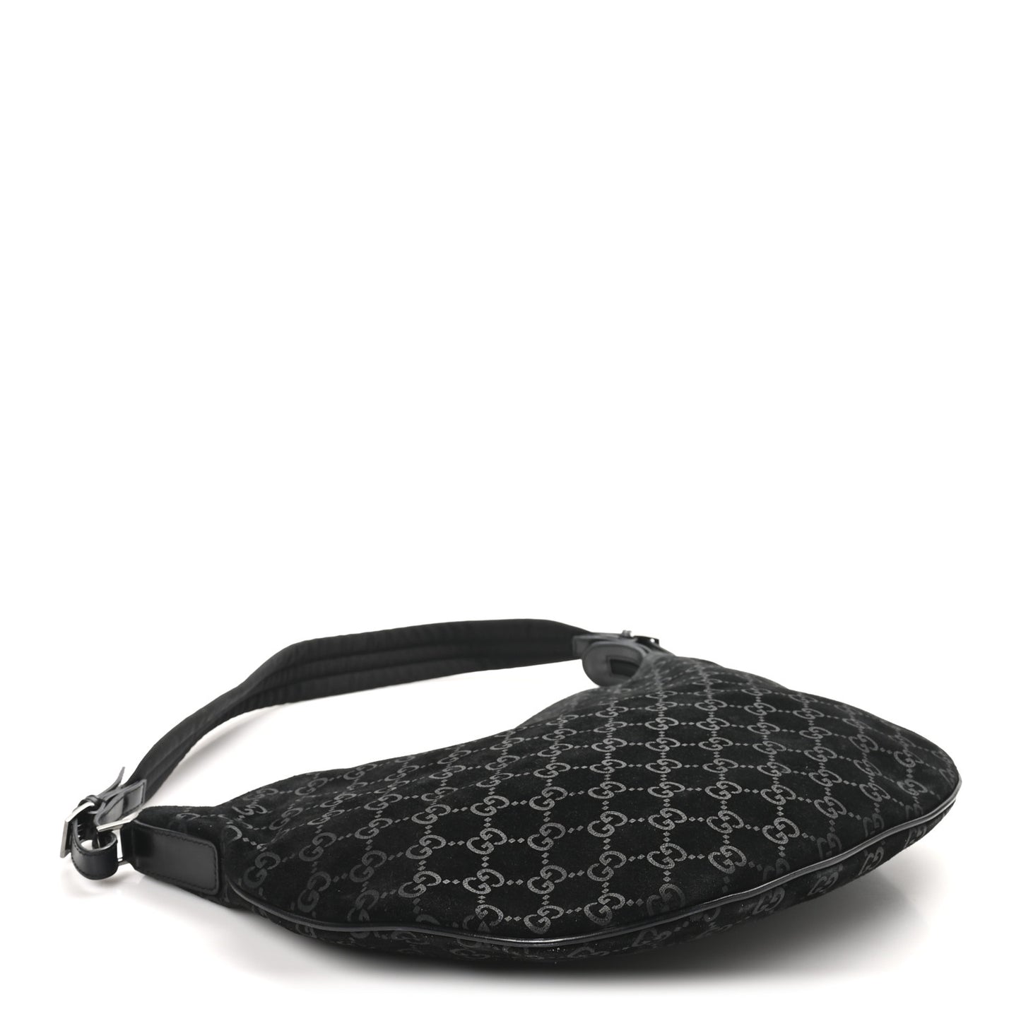 Suede Guccissima Hobo Black
