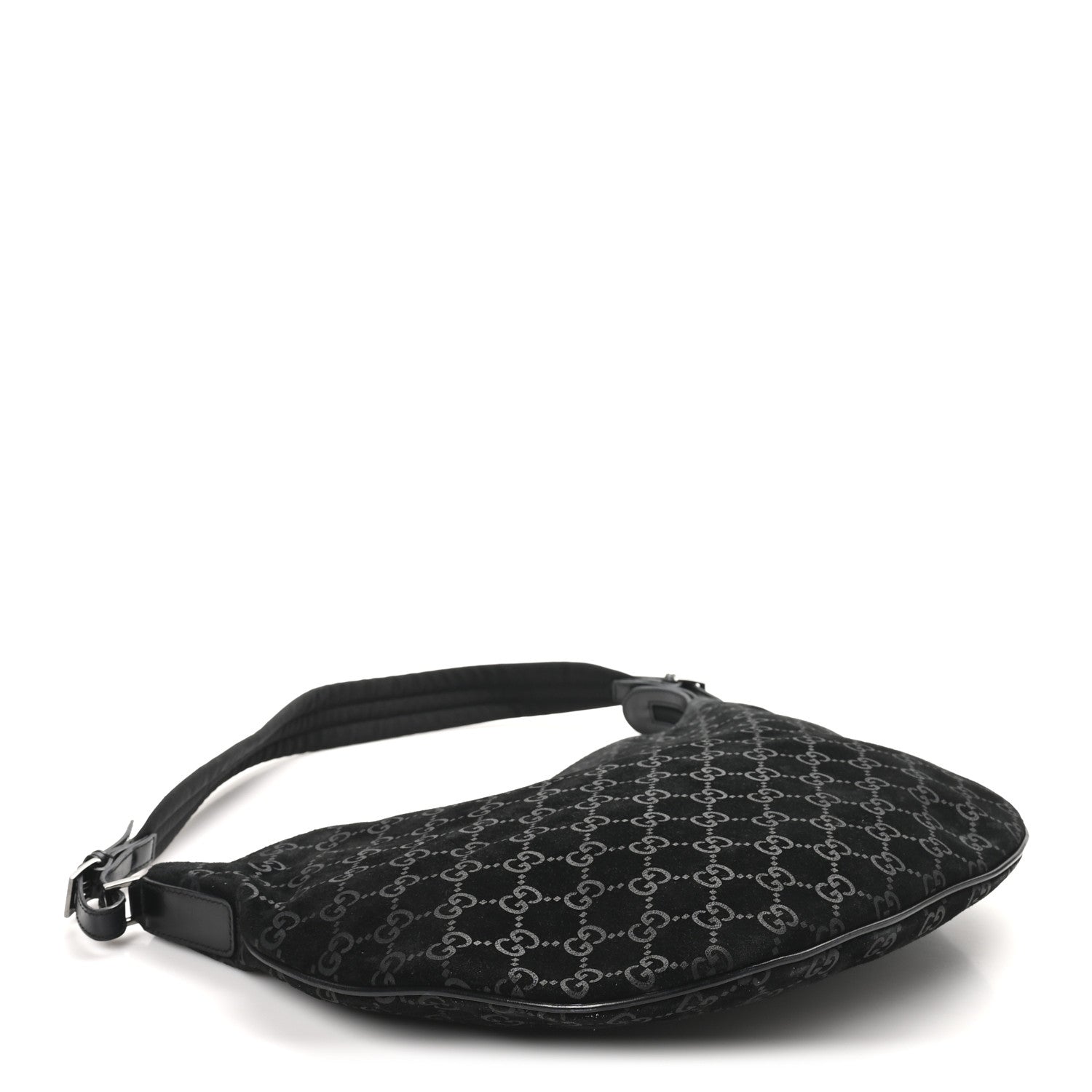 Gucci Suede Guccissima Hobo Black 4 of 10