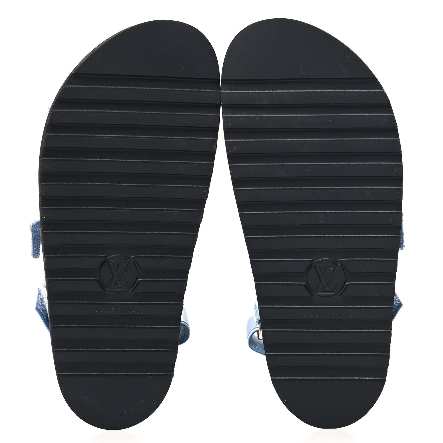 Louis Vuitton Monogram Denim Paseo Flat Comfort Sandals 35 Light Blue 6 of 8