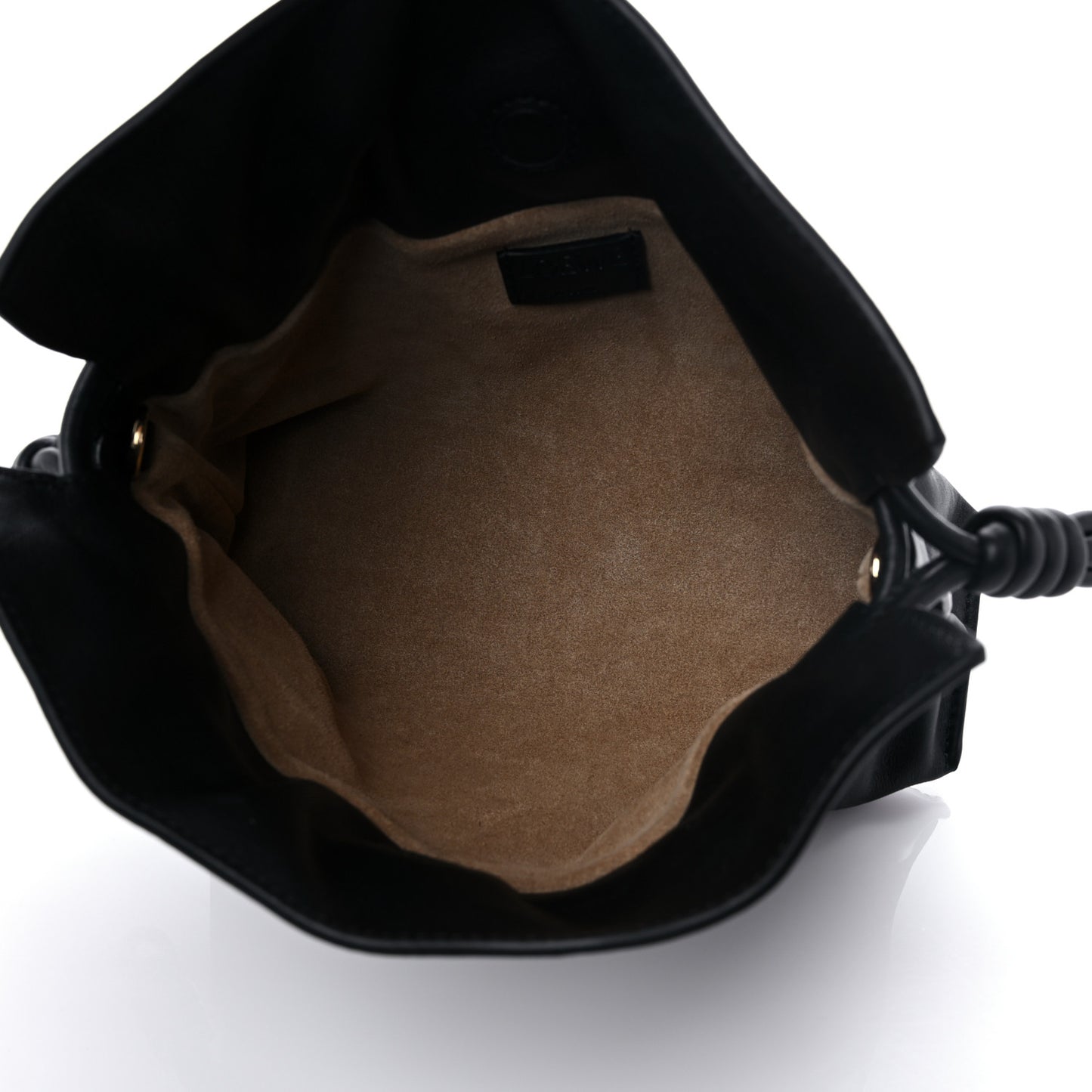 Nappa Calfskin Mini Flamenco Knot Clutch With Chain Black