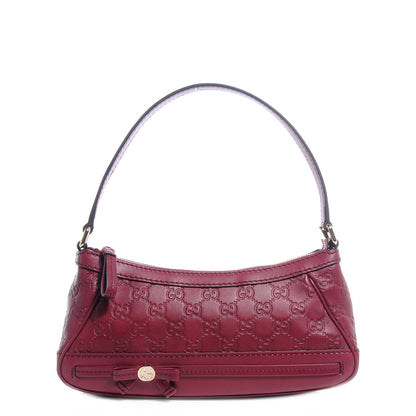 Gucci Guccissima Small Mayfair Bow Detail Shoulder Bag Cherry 1 of 8