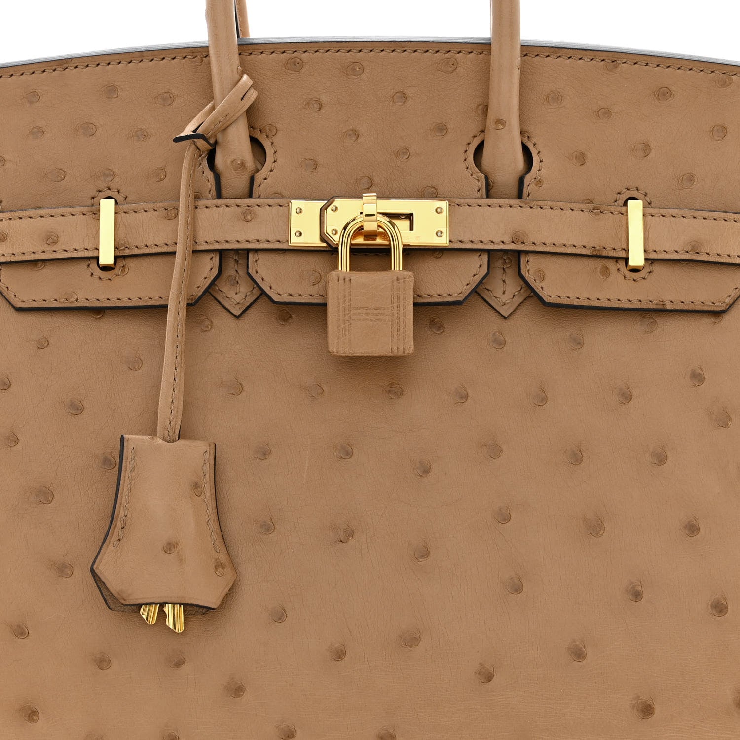 Hermes Ostrich Birkin Sellier 25 Chai 8 of 11