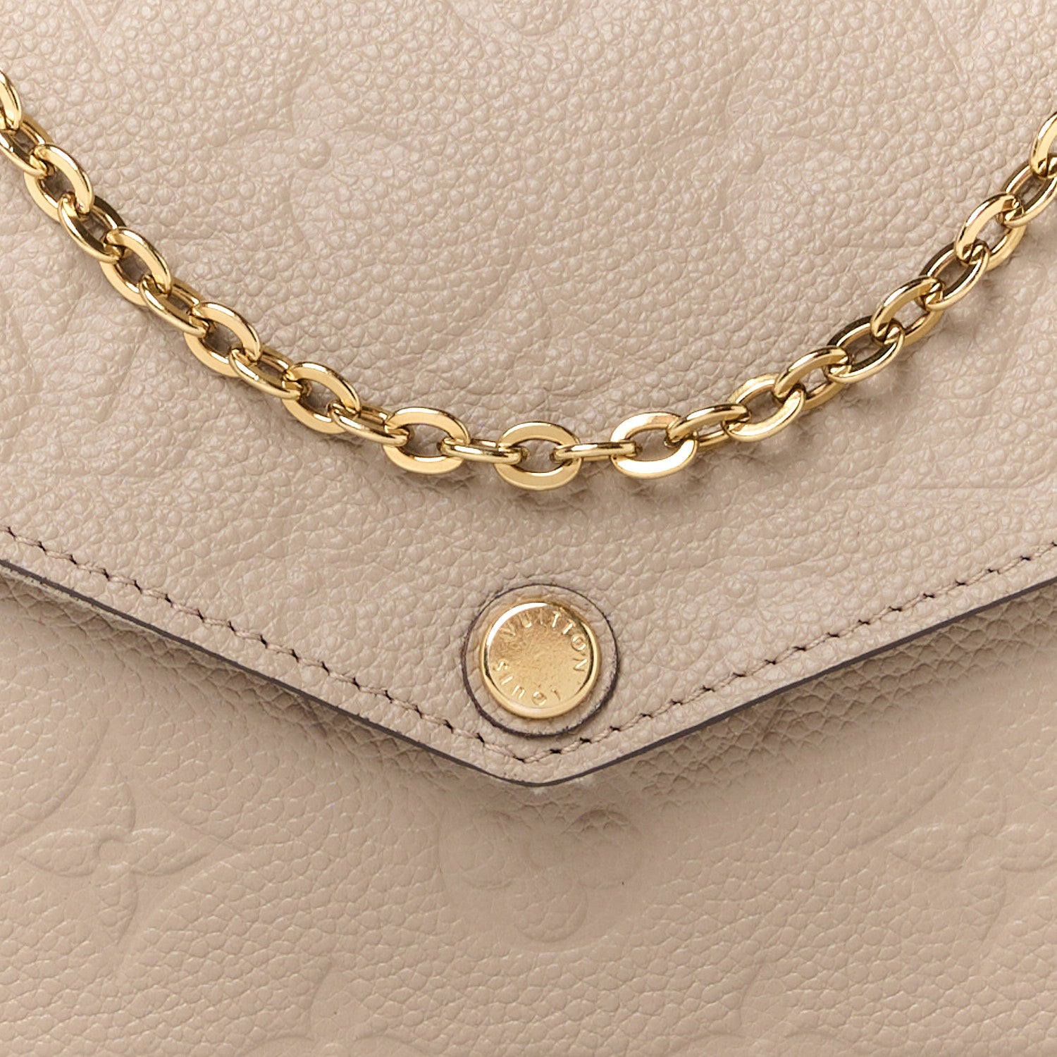 Louis Vuitton Empreinte Pochette Felicie Chain Wallet Tourterelle 7 of 10