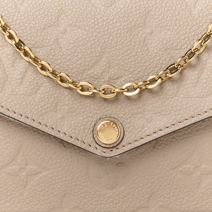 Louis Vuitton Empreinte Pochette Felicie Chain Wallet Tourterelle 7 of 10